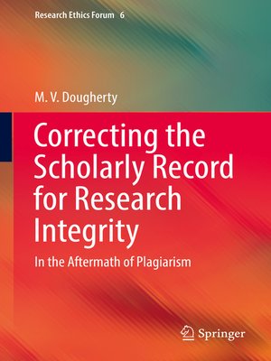 cover image of Correcting the Scholarly Record for Research Integrity